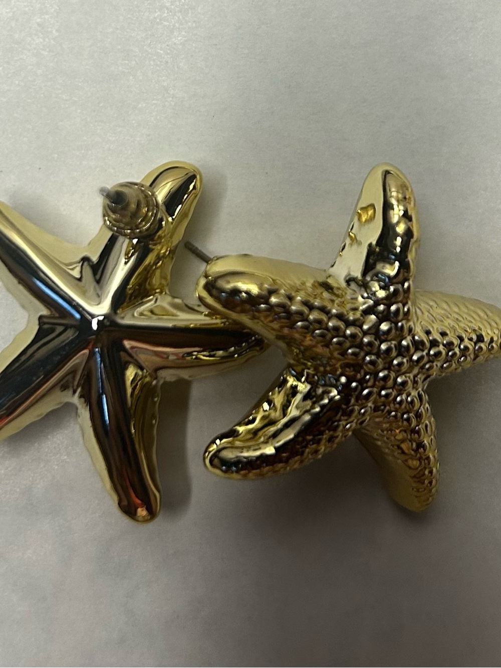 Gold Starfish Stud Earrings - Shiny Coastal Chic